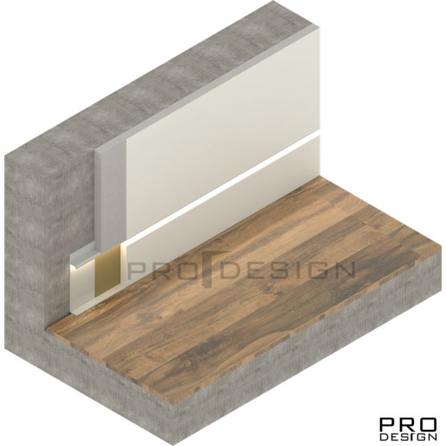 Скрытый плинтус  Pro Design UNIVERSAL  (анодированный черный) 2700 мм