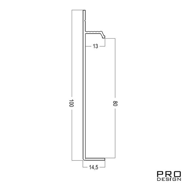 Скрытый плинтус  Pro Design UNIVERSAL  (анодированный черный) 2700 мм