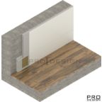 Скрытый плинтус  Pro Design UNIVERSAL  (анодированный черный) 2700 мм
