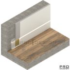 Скрытый плинтус  Pro Design UNIVERSAL  (анодированный черный) 2700 мм