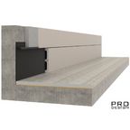 Скрытый плинтус Pro Design (анодированный, черный RAL9005 МУАР) 2700 мм