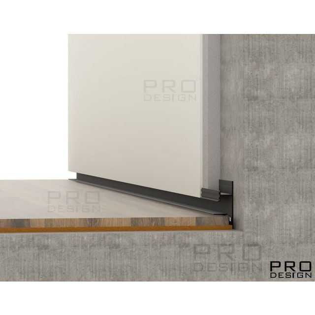 ЩЕЛЕВОЙ ПЛИНТУС PRO DESIGN MINI 7067 ПОКРАСКА ПО RAL 2700 мм