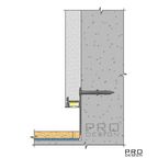 ТЕНЕВОЙ ПЛИНТУС СКРЫТОГО МОНТАЖА PRO DESIGN 7209 КРАШЕННЫЙ ПО RAL 2700 ММ