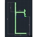 ТЕНЕВОЙ ПЛИНТУС СКРЫТОГО МОНТАЖА PRO DESIGN 7210 ЛЮБОЙ ЦВЕТ ПО RAL 9005 2700 ММ