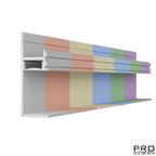 ТЕНЕВОЙ ПЛИНТУС СКРЫТОГО МОНТАЖА PRO DESIGN 7210 ЛЮБОЙ ЦВЕТ ПО RAL 9005 2700 ММ