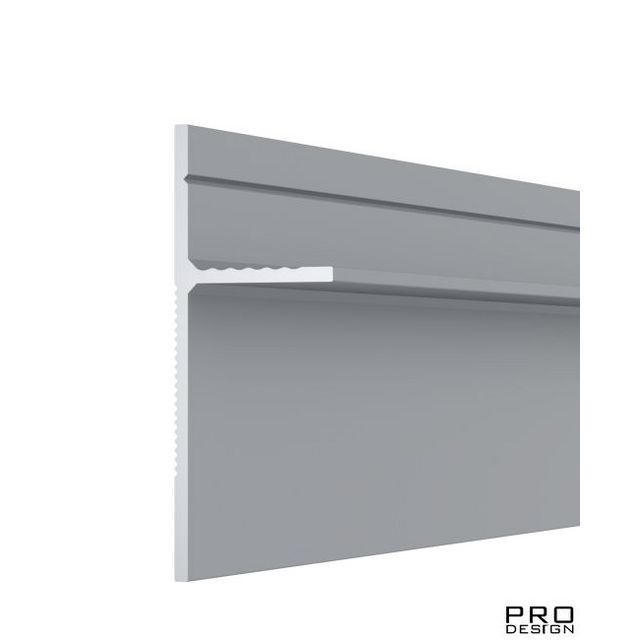 ТЕНЕВОЙ ПЛИНТУС СКРЫТОГО МОНТАЖА PRO DESIGN PANEL 7208 АНОДИРОВАННЫЙ, ЧЕРНЫЙ МУАР 2700 ММ