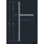 ТЕНЕВОЙ ПЛИНТУС СКРЫТОГО МОНТАЖА PRO DESIGN PANEL 7208 АНОДИРОВАННЫЙ, ЧЕРНЫЙ МУАР 2700 ММ