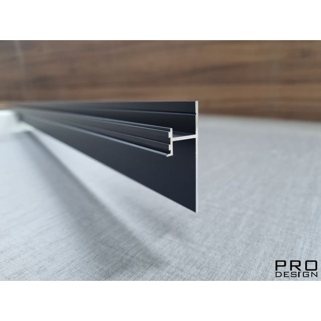 ТЕНЕВОЙ ПЛИНТУС СКРЫТОГО МОНТАЖА PRO DESIGN БЕЛЫЙ ГРУНТ, ЧЕРНЫЙ МУАР, АНОДИРОВАННЫЙ 2700 ММ