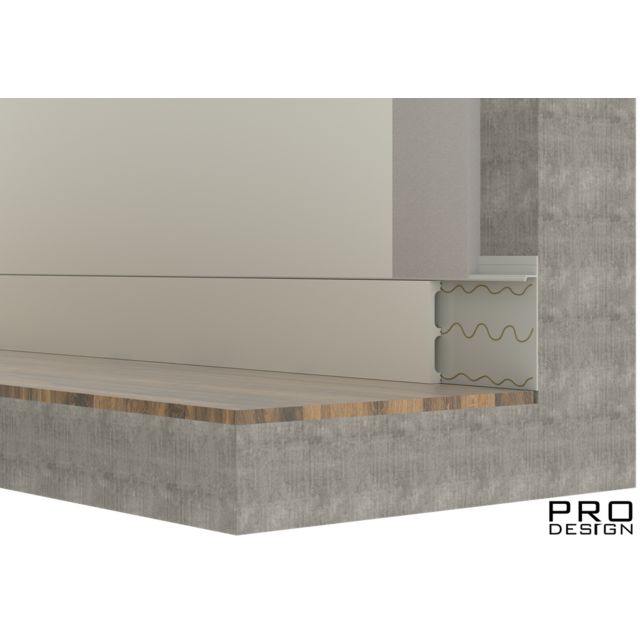 Вставка для плинтуса Pro Design из дюрополимера под покраску 12х80 мм 2,7 мп